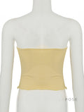Hannah Pinstripe Pleated Tube Top [QCVIK2Q5]