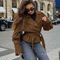 Hareem Suede Double-Breasted Jacket [YTABDAH4]