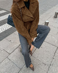 Hareem Suede Double-Breasted Jacket [UVYYHKQ6]