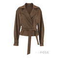 Hareem Suede Double-Breasted Jacket [TRUB18R3]