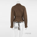 Hareem Suede Double-Breasted Jacket [4AAZF61J]