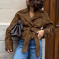 Hareem Suede Double-Breasted Jacket [S7LMLYCY]