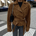 Hareem Suede Double-Breasted Jacket [O6OZHKGS]