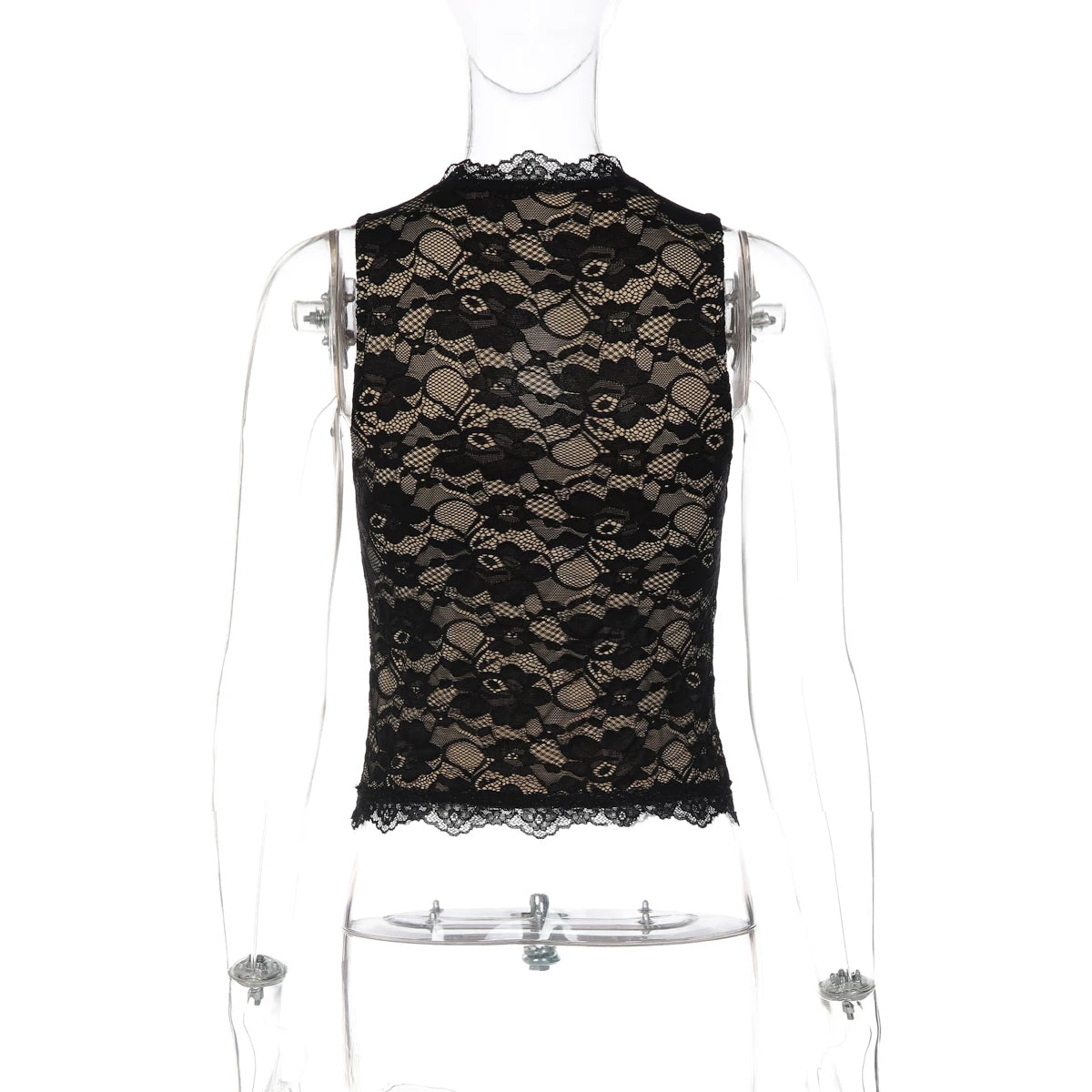 LaPose - Hayat Lace Keyhole Cut-Out Top