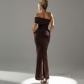Hayat One-Shoulder Ruched Maxi Dress