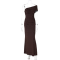 Hayat One-Shoulder Ruched Maxi Dress