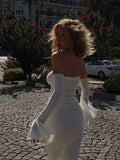 Haydee Off Shoulder Fishtail Dress [FJ1PSVW8]