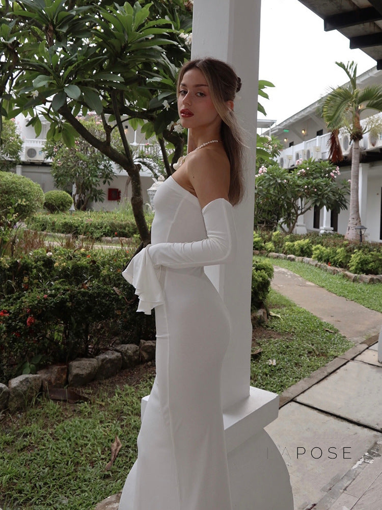 Haydee Off Shoulder Fishtail Dress [VGS137ZA]