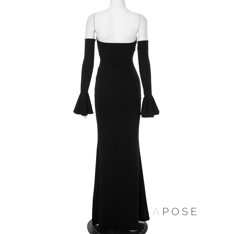 Haydee Off Shoulder Fishtail Dress [AJTYXFE3]