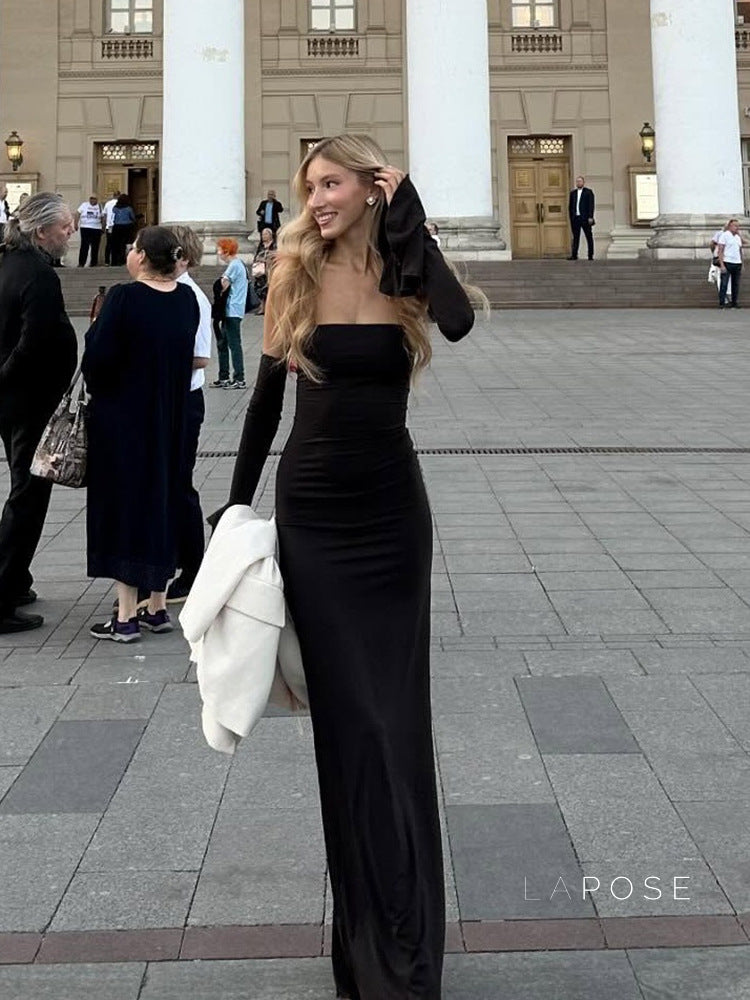 Haydee Off Shoulder Fishtail Dress [FQP4Y1N1]