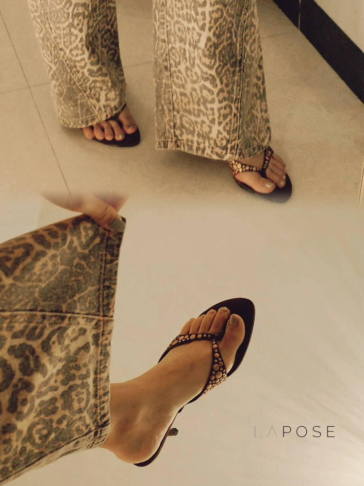 Hayven Retro Rivet Stiletto Sandals [RM7F5IFK]