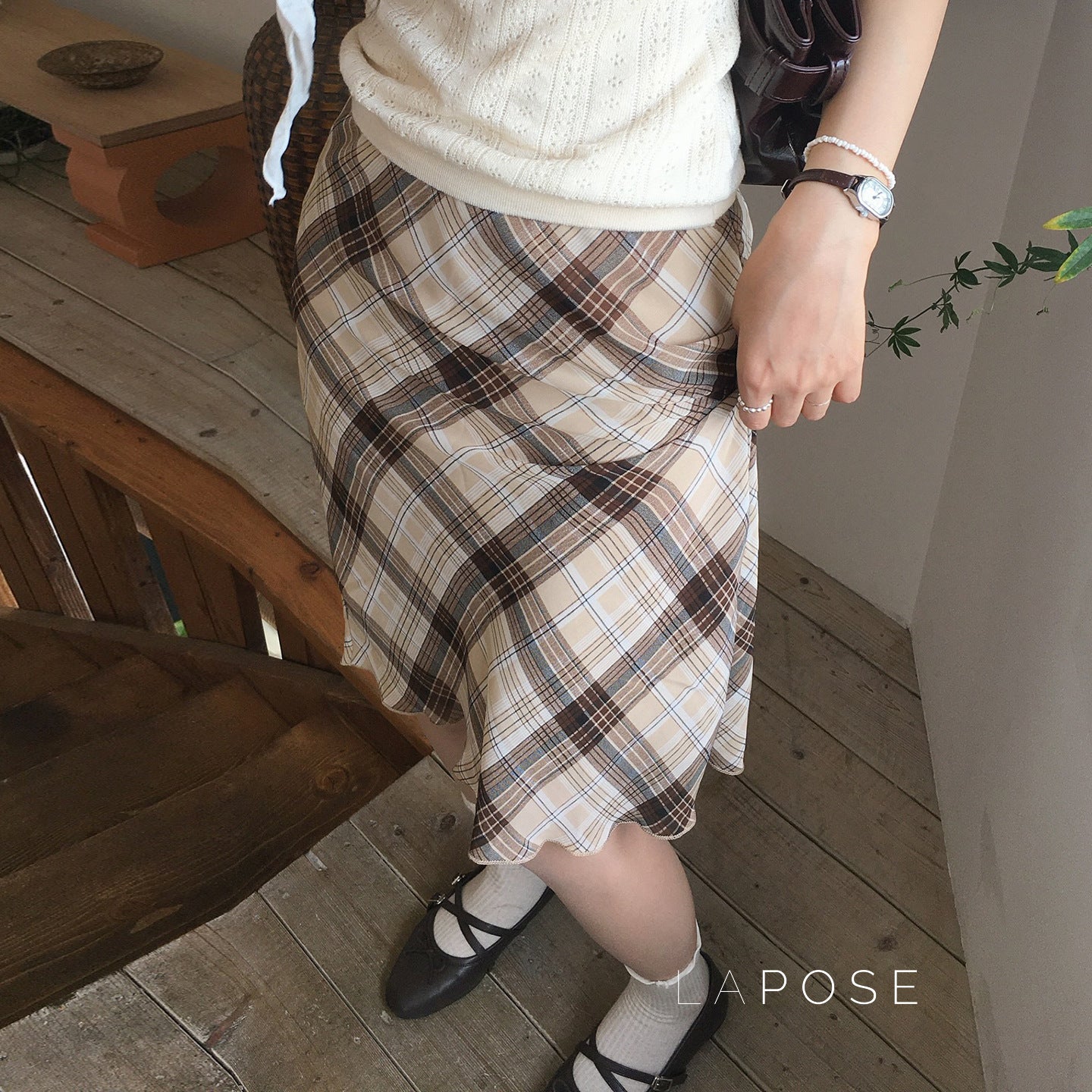 Hayzlee Plaid Bow Midi Skirt [W9H8XEHM]