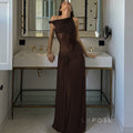 Hazelynn One Shoulder Mesh Maxi Dress [7557MGX2]