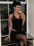 Heavenlee Lace Halter Skirt Set [Q6DJ1ZZ4]