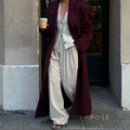 Heavenleigh Wine Red Trench Coat [PKFKUYNI]