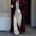 Heavenleigh Wine Red Trench Coat [PDNDXAQW]