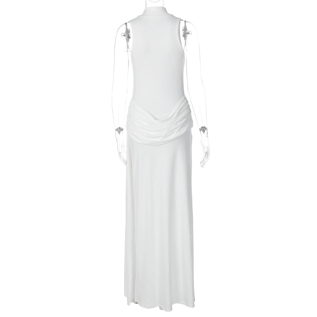 High Neck Slit Maxi Dress [CJXLYQQM]