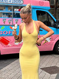 Holley Backless Halter Maxi Dress [PLJHOOBU]