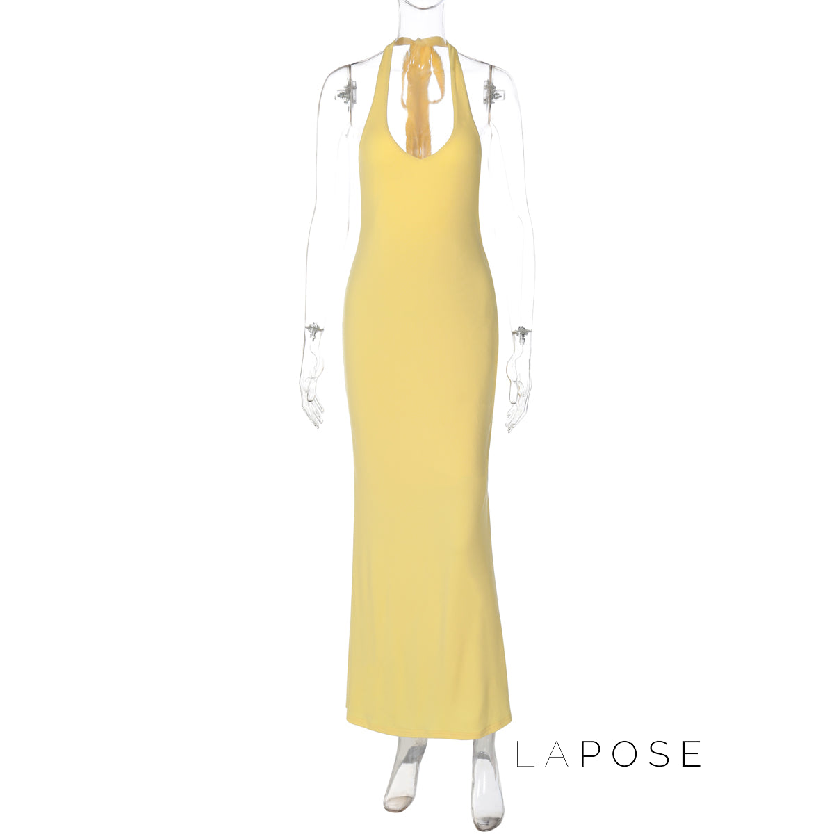 Holley Backless Halter Maxi Dress [08501BUR]