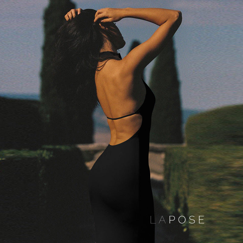 Iliana Halter Backless Midi Dress [CNS7Z7UR]