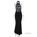 Iliana Halter Backless Midi Dress [ESPOZNIY]