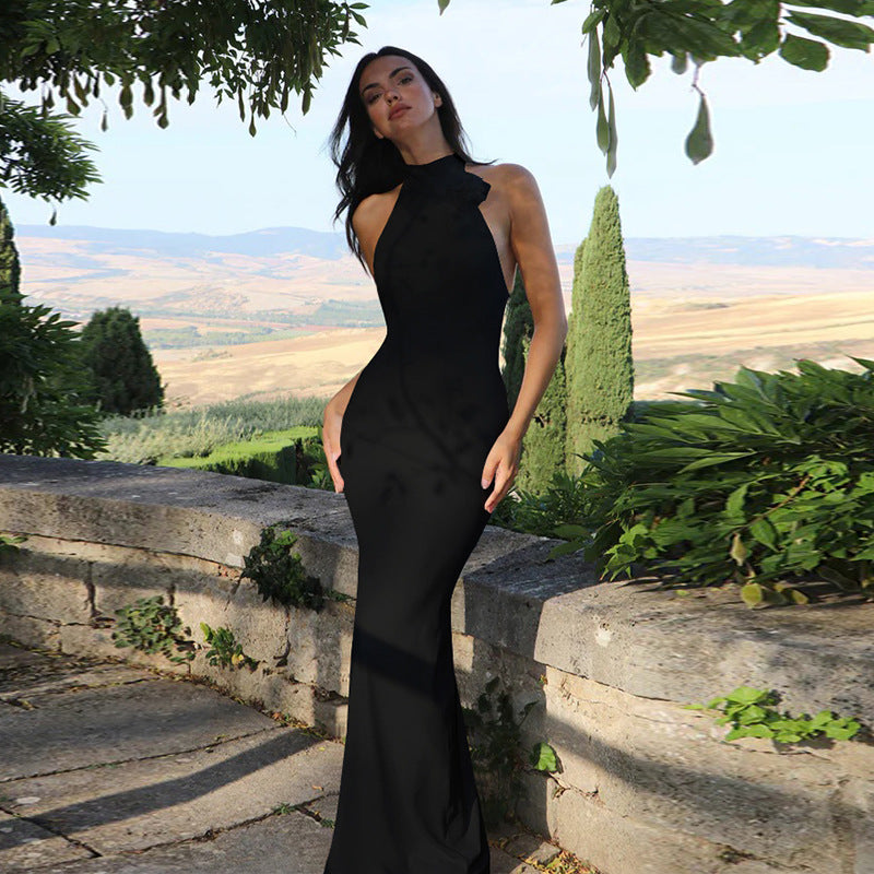 Iliana Halter Backless Midi Dress [U74WPXDW]