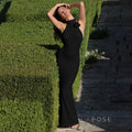 Iliana Halter Backless Midi Dress [YZO2JI9F]