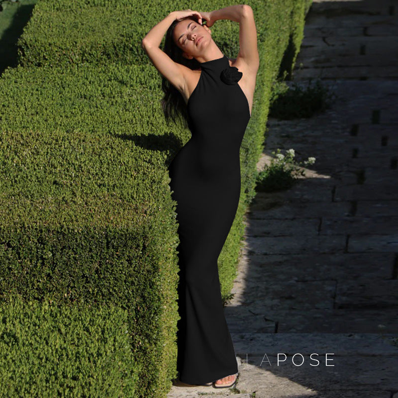 Iliana Halter Backless Midi Dress [YZO2JI9F]