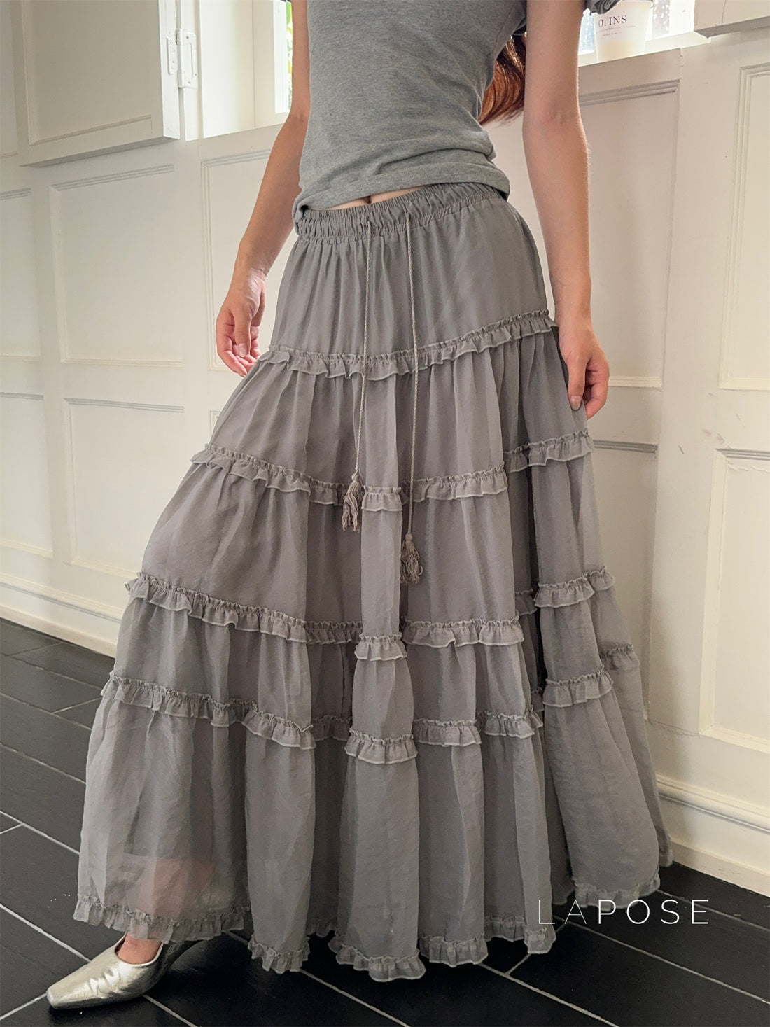 Inaaya Floral Off-Shoulder Skirt Set [3ADJ7IW6]