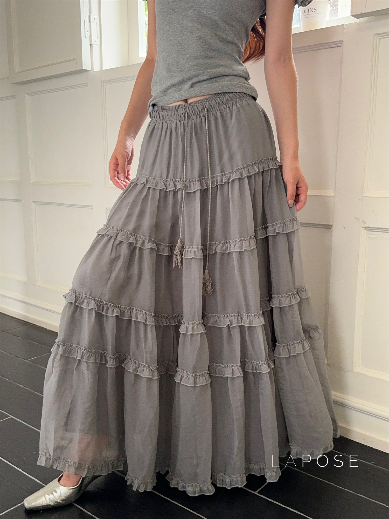 Inaaya Floral Off-Shoulder Skirt Set [3ADJ7IW6]