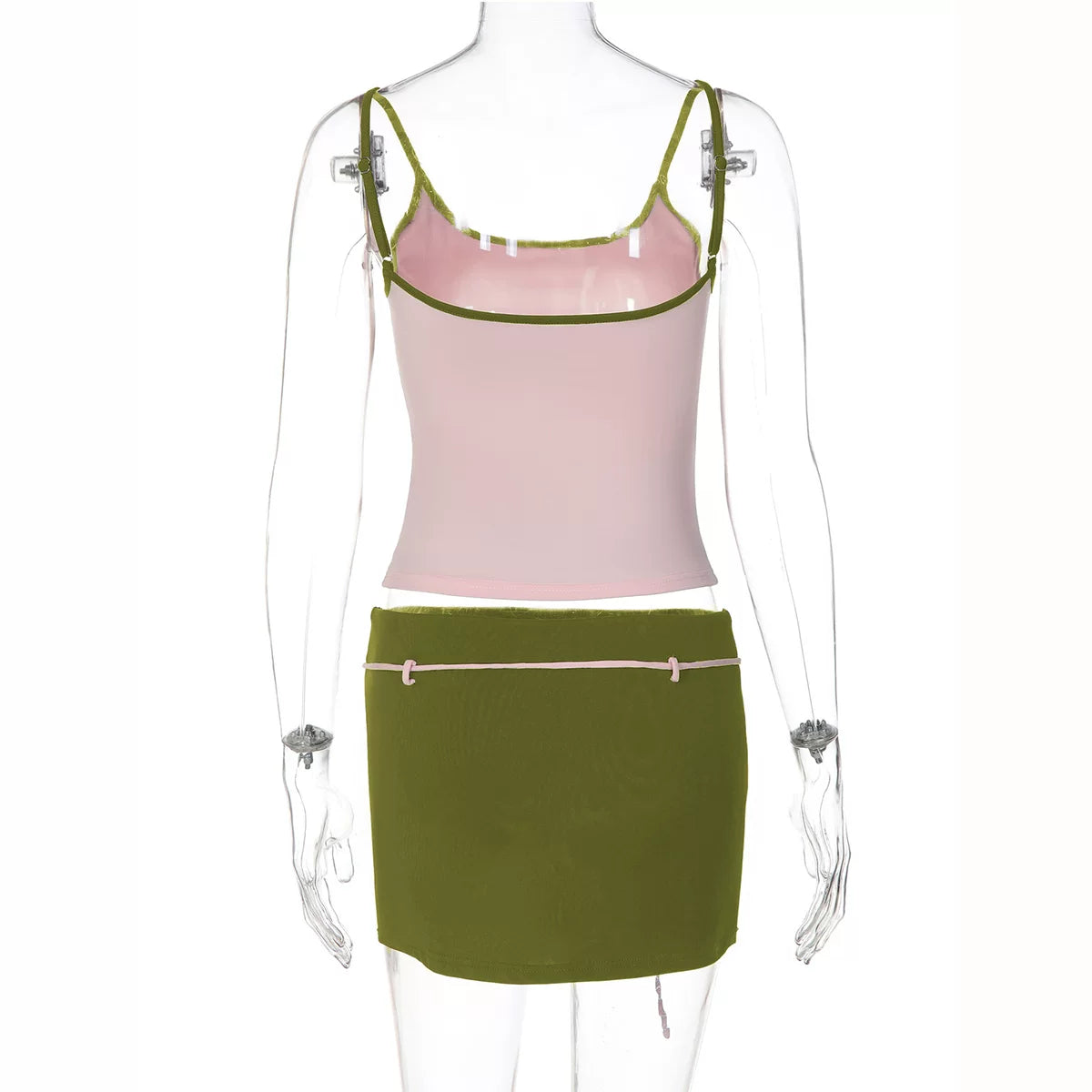Indiana Contrast Trim Skirt Set