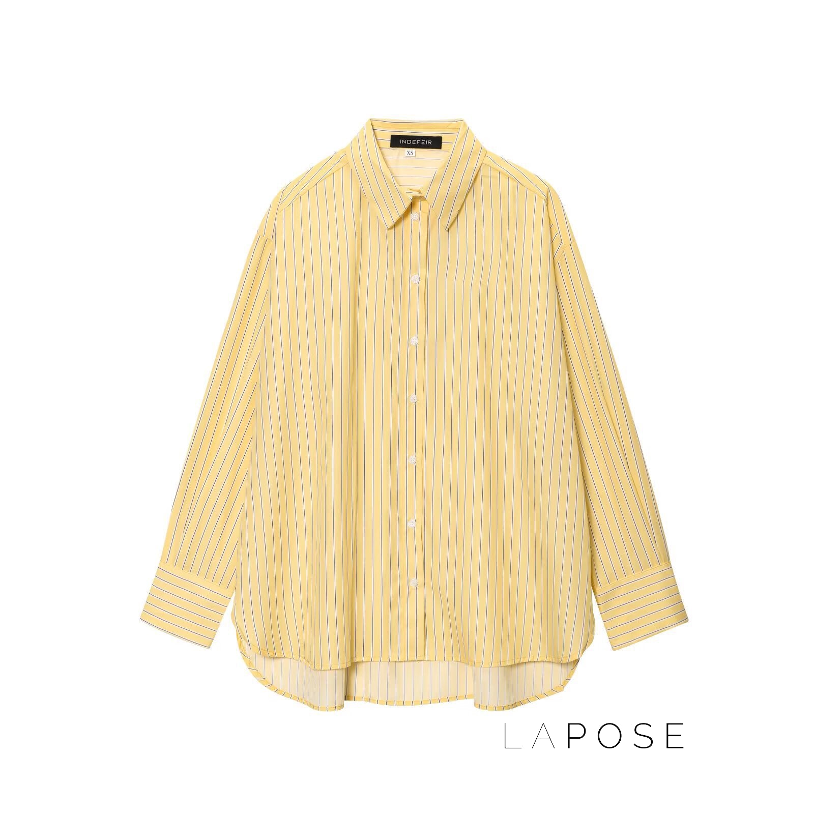 Indira Yellow Striped Polo Shirt [7SOOSGP4]