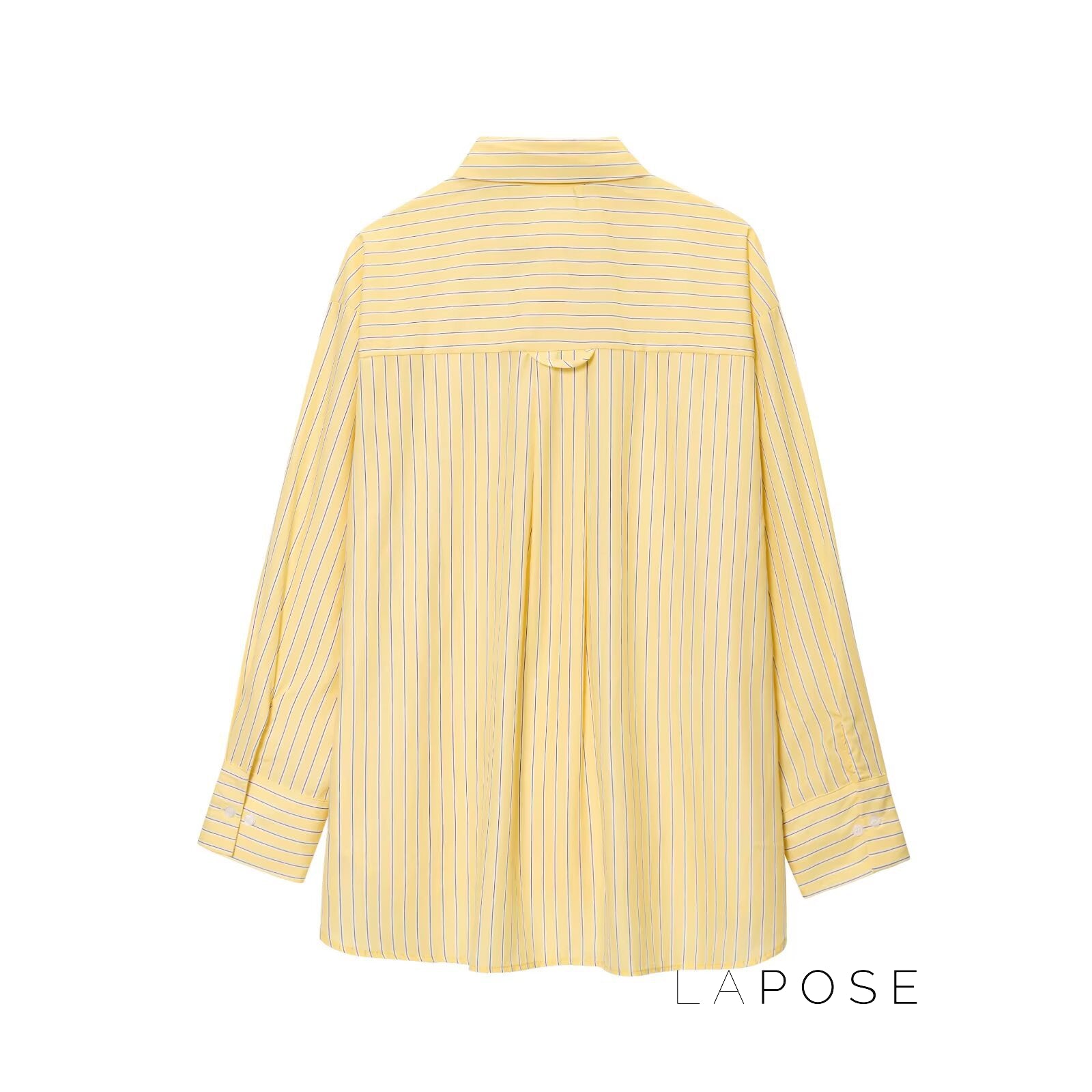 Indira Yellow Striped Polo Shirt [LF1EINXZ]