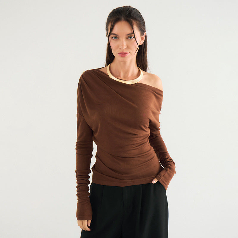 Indy Off Shoulder Pleated Top [FB8DWXT8]