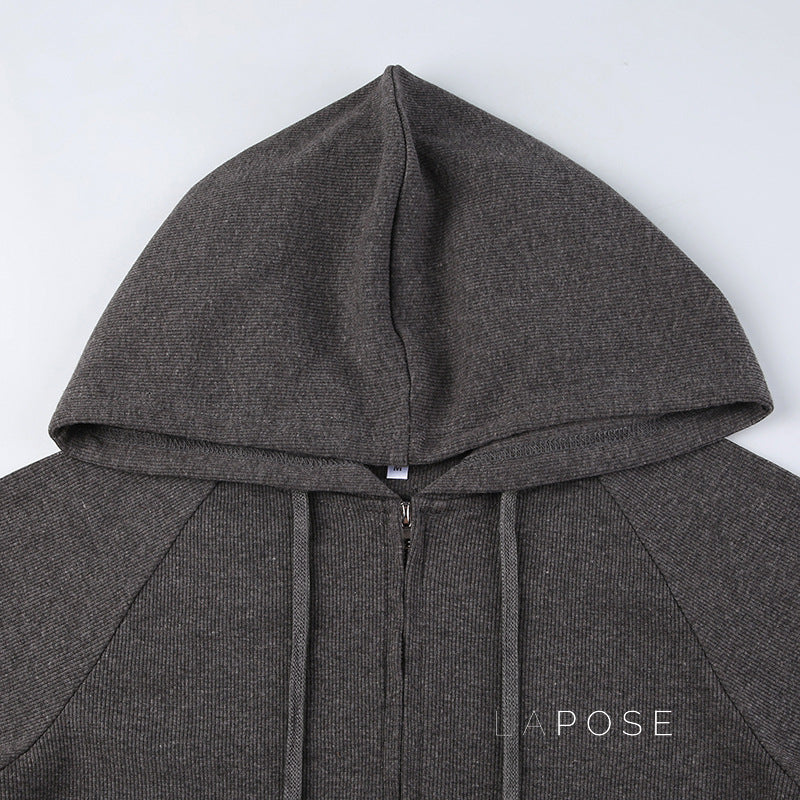 Isabel Cropped Zip Hoodie [WZZU50SQ]