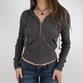 Isabel Cropped Zip Hoodie [Z448NCK9]