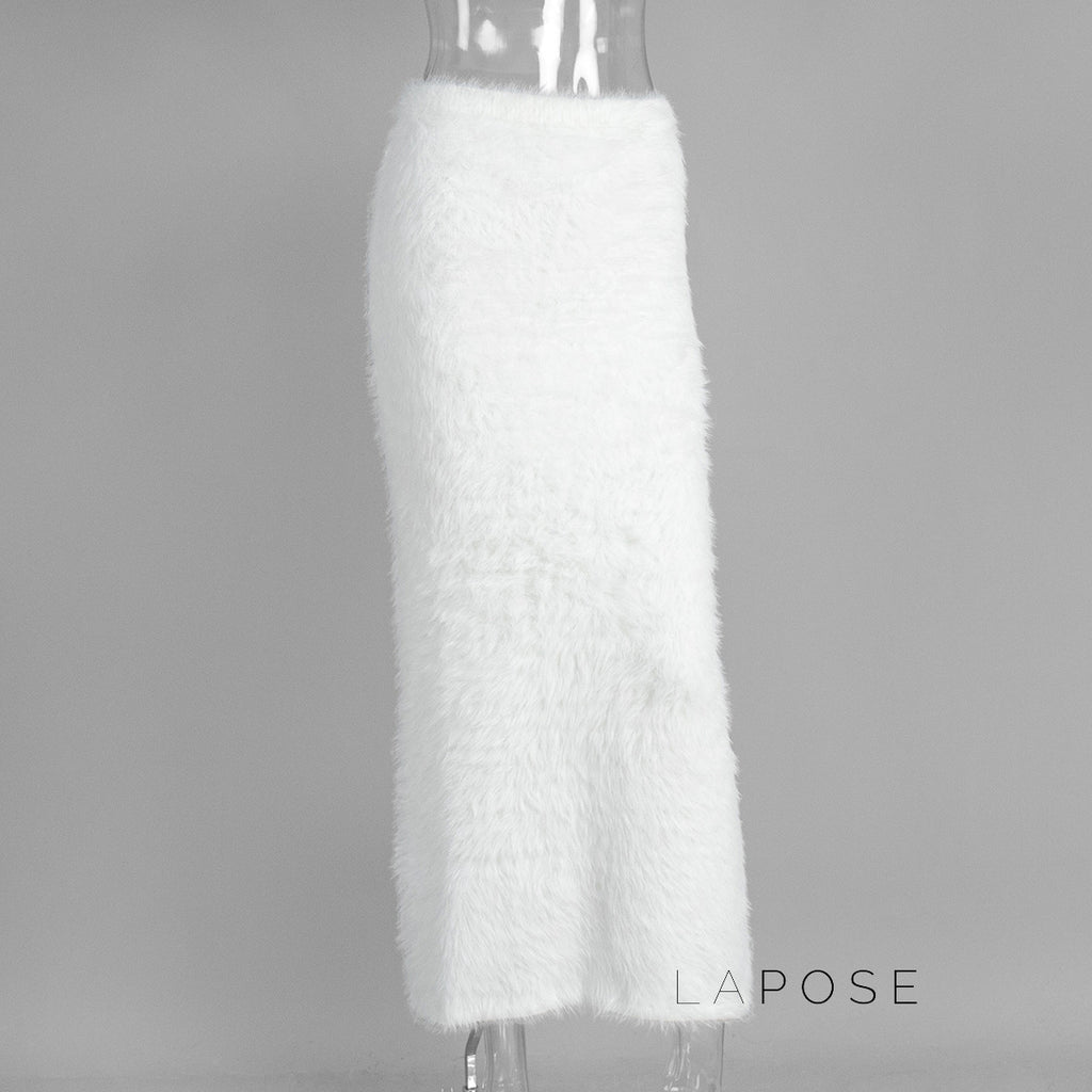 Isadora Faux Fur Maxi Skirt [KC8B246Y]