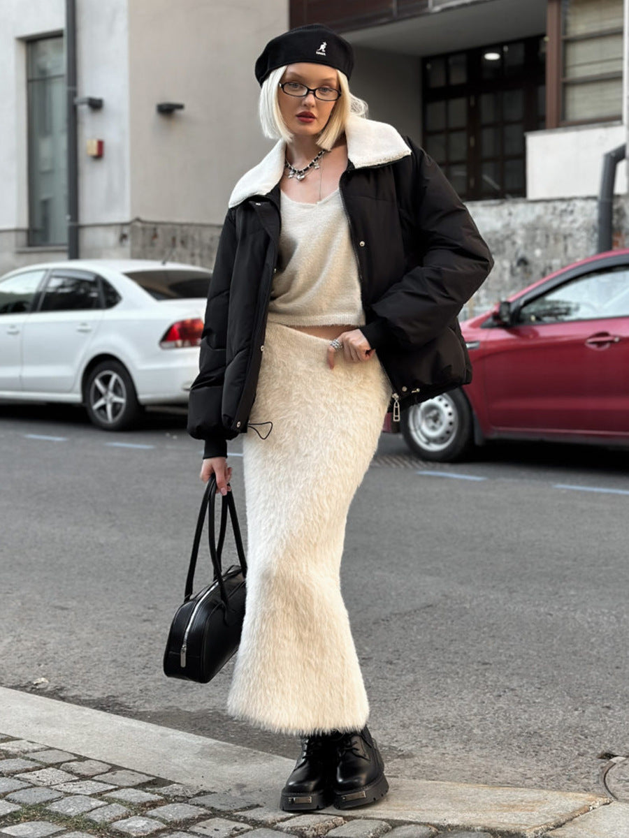 Isadora Faux Fur Maxi Skirt [C4UWRGKD]