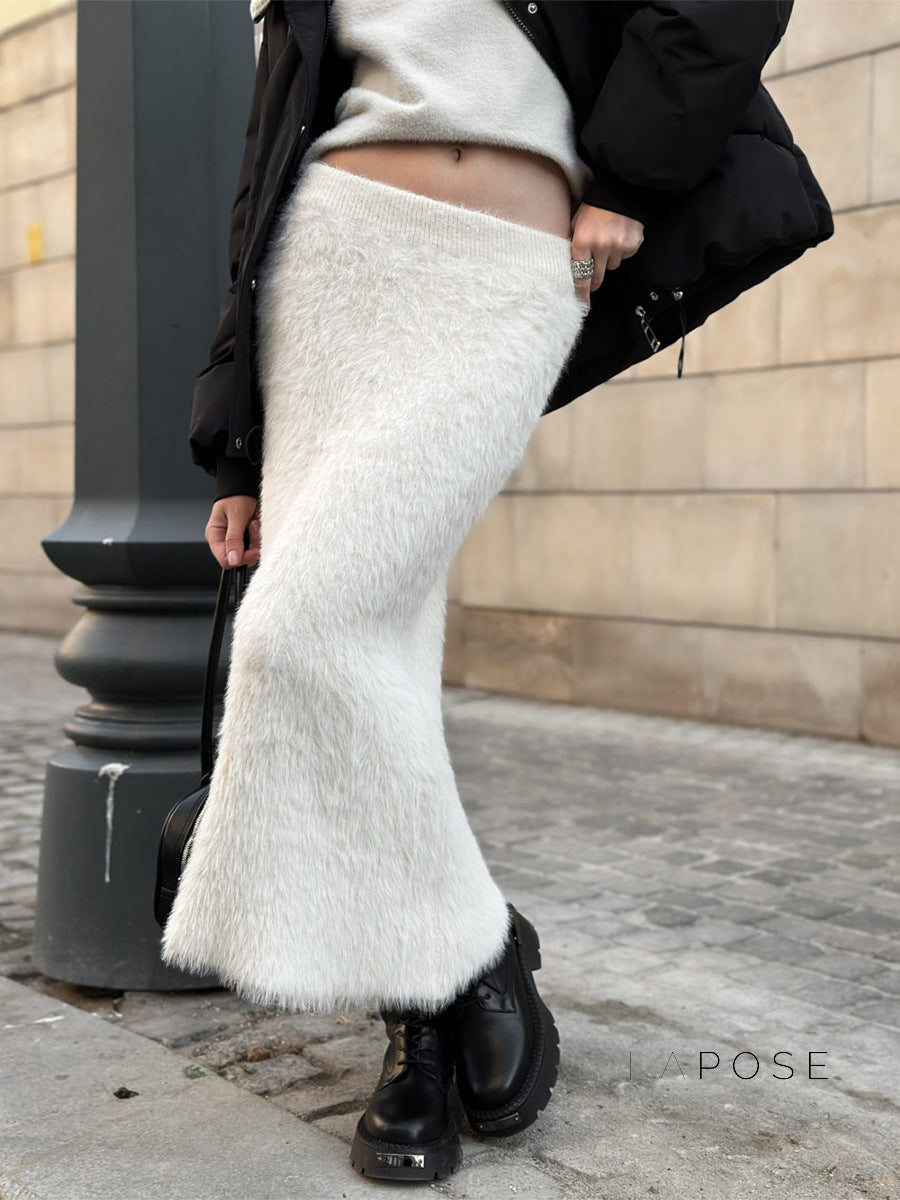 Isadora Faux Fur Maxi Skirt [MW1E8J89]