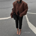 Isela Padded Shoulder Cropped Jacket [KQGSJIHW]