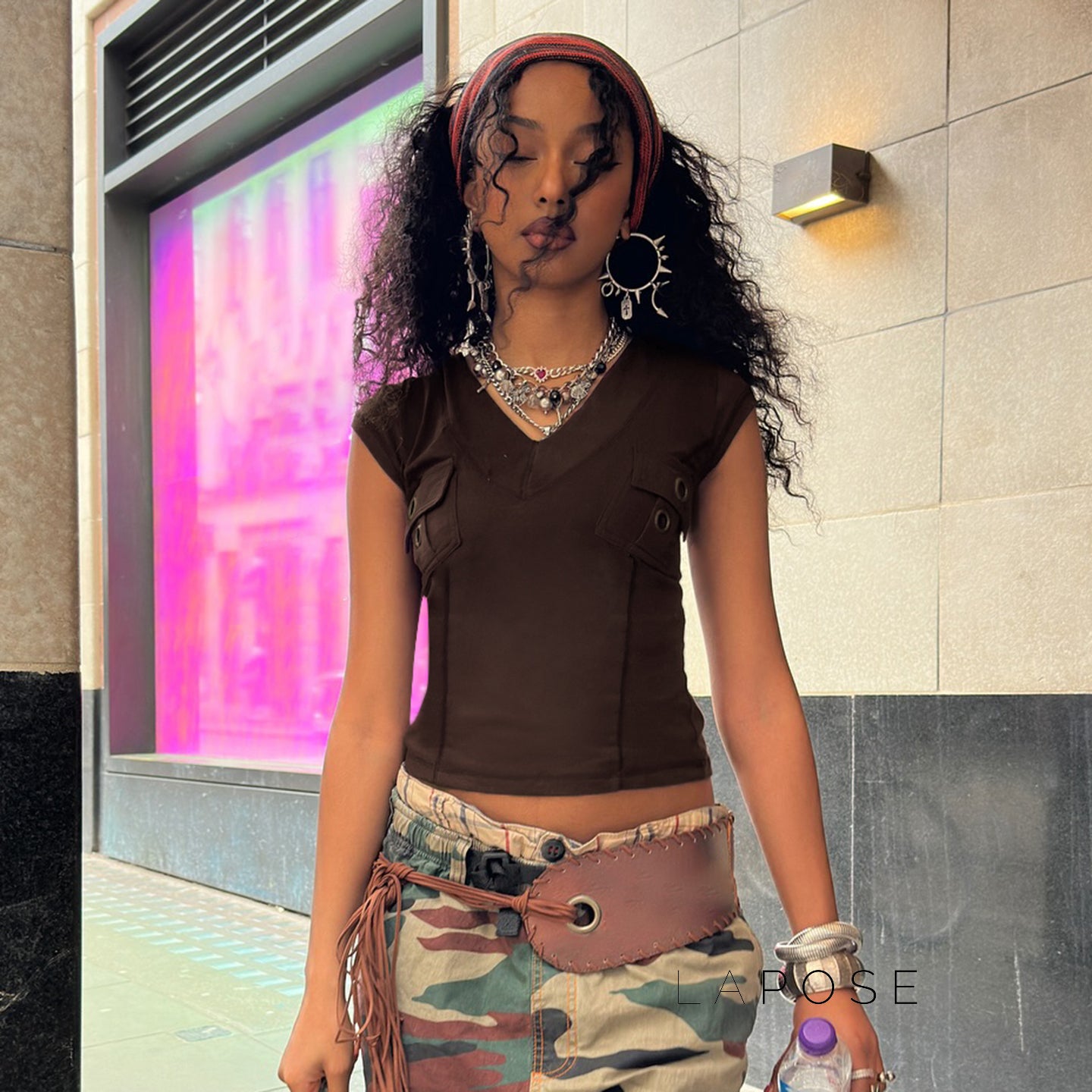 Ishika Fitted V-Neck Crop Top