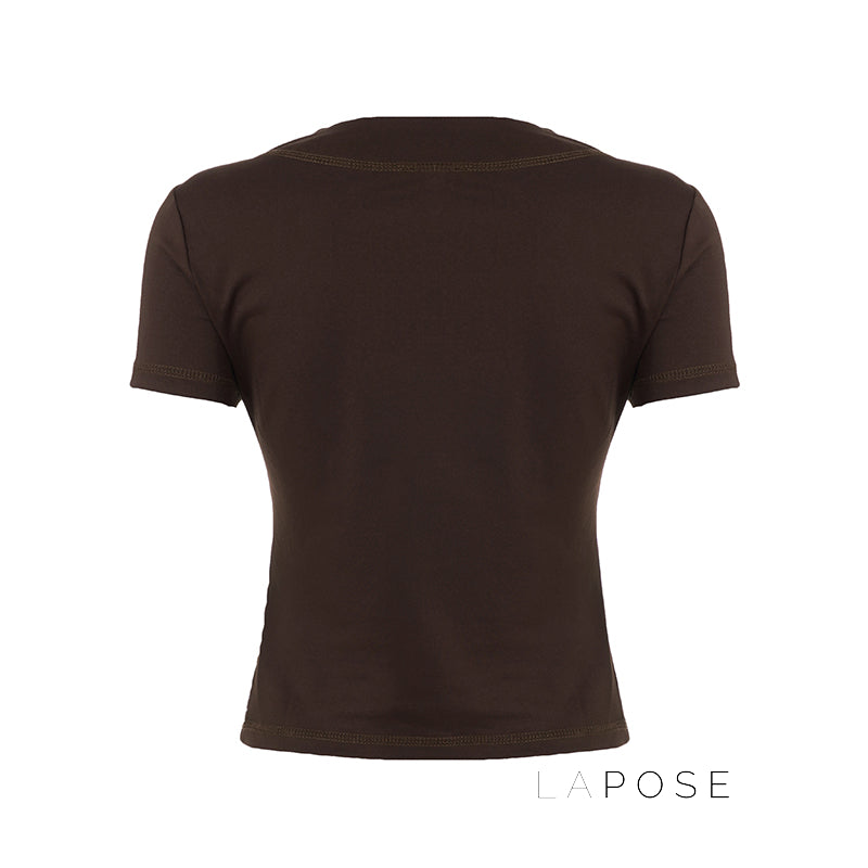 Ishika Fitted V-Neck Crop Top