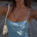 Issabella Blue Sequin Mini Dress [NE632ODF]