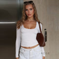 Itzayana Long Sleeve U-Neck Top [ER685TDD]