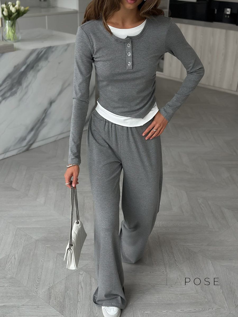 Ivey Patchwork Lounge Pant Set [P9TP2KAM]