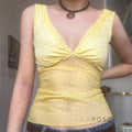 Ivonne Polka Dot Mesh Top [T8U9KV3Q]