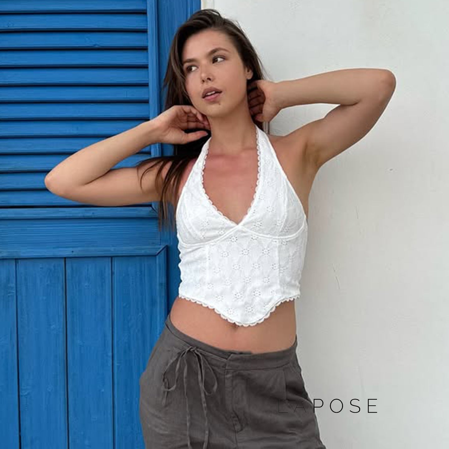 Ivyonna Halter Lace Top [6BPCGAWY]