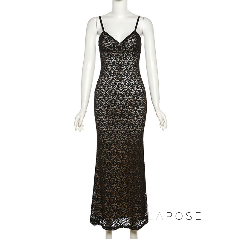 Iyonna Lace Trim Maxi Dress [YYTHZLJ0]