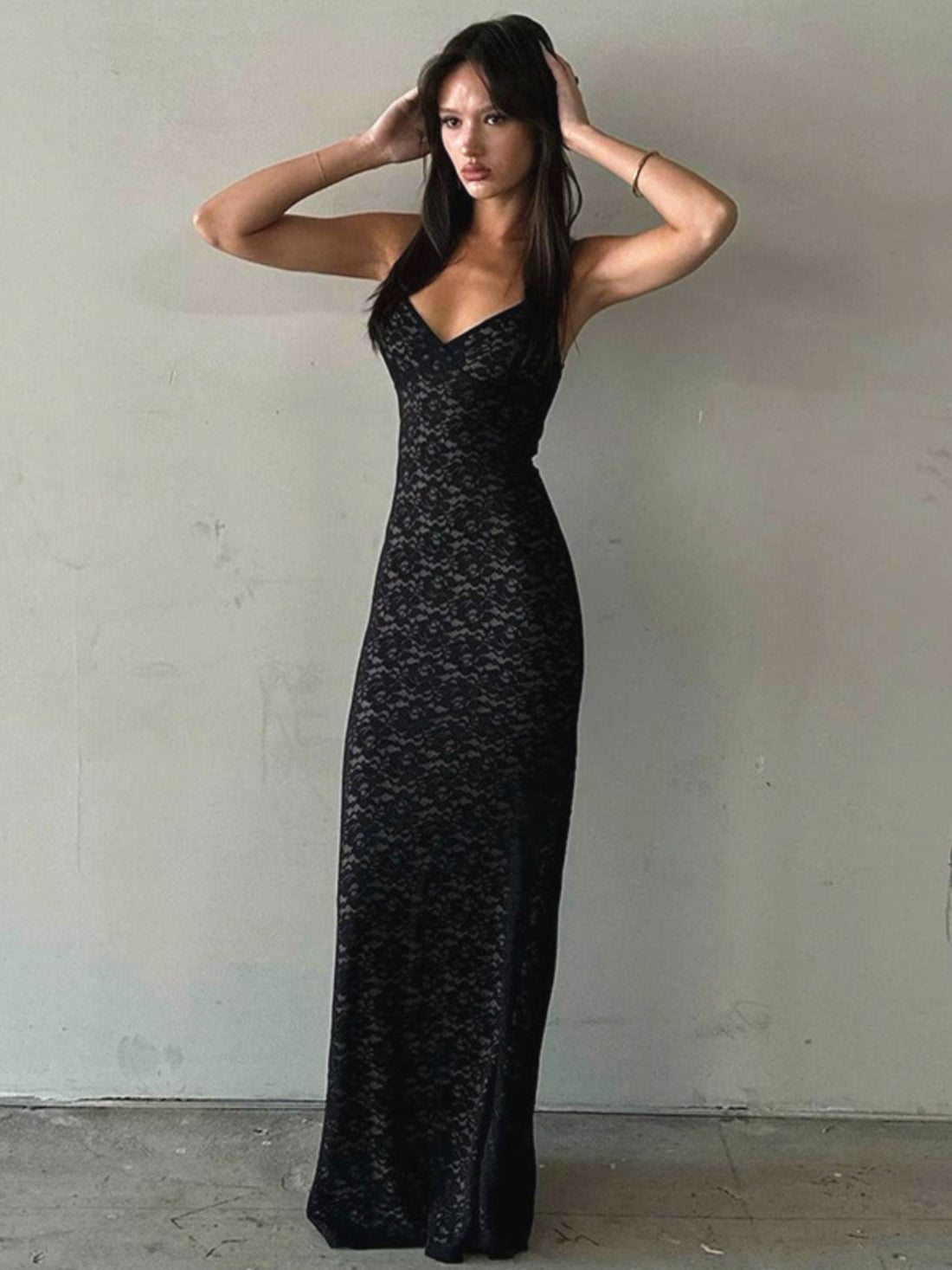 Iyonna Lace Trim Maxi Dress [LDNFVYWG]