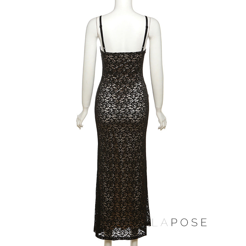 Iyonna Lace Trim Maxi Dress [9QI1A0SO]
